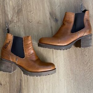 Bull Boxer Tan Brown Leather Ankle Boots Cory 8